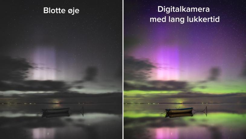 Nordlys med blotte øje - dark sky